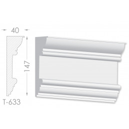 Тяга, молдинг з гіпсу т-633