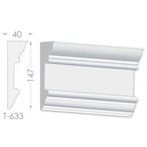 Тяга, молдинг из гипса т-633