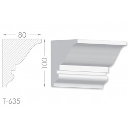 Тяга, молдинг з гіпсу т-635