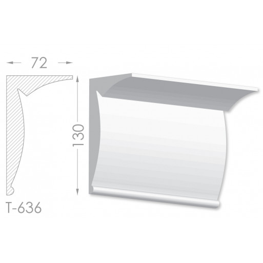 Тяга, молдинг з гіпсу т-636