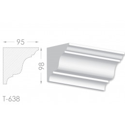 Тяга, молдинг из гипса т-638