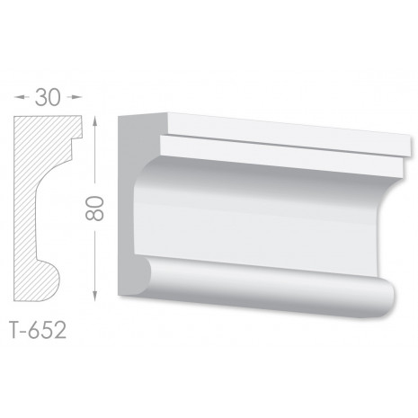 Тяга, молдинг з гіпсу т-652