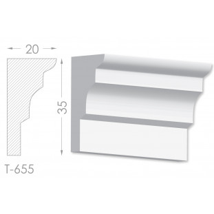 Тяга, молдинг з гіпсу т-655