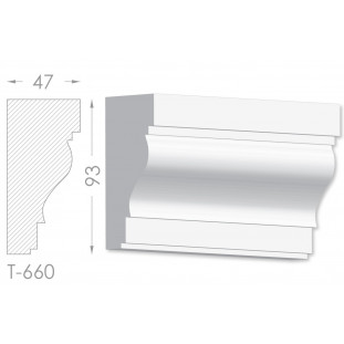 Тяга, молдинг з гіпсу т-660 Тяга, молдинг з гіпсу т-660