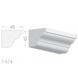 Тяга, молдинг з гіпсу т-674