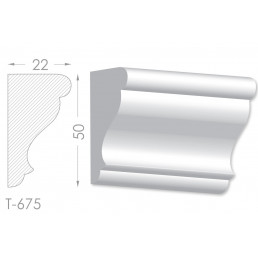 Тяга, молдинг з гіпсу т-675