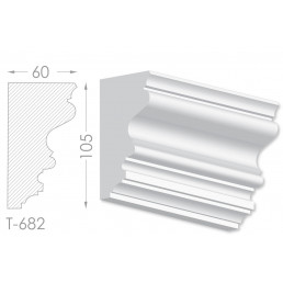 Тяга, молдинг з гіпсу т-682