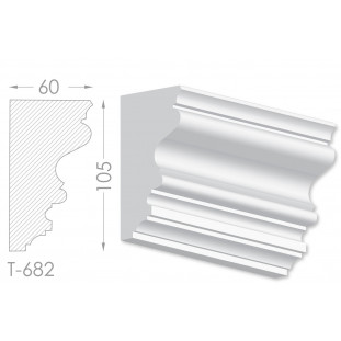 Тяга, молдинг из гипса т-682