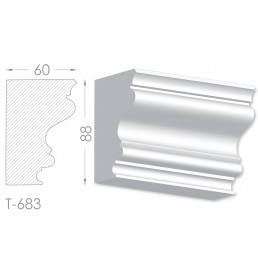 Тяга, молдинг з гіпсу т-683