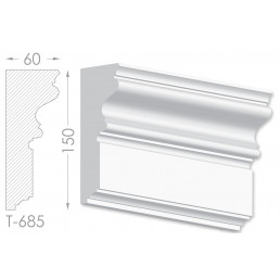 Тяга, молдинг з гіпсу т-685
