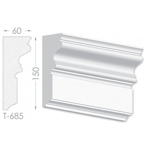 Тяга, молдинг из гипса т-685