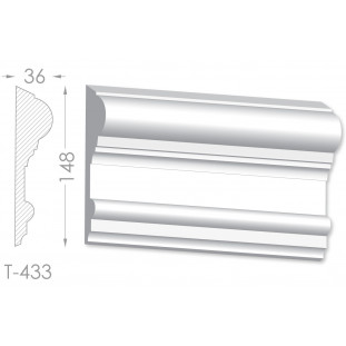Тяга, молдинг з гіпсу т-433