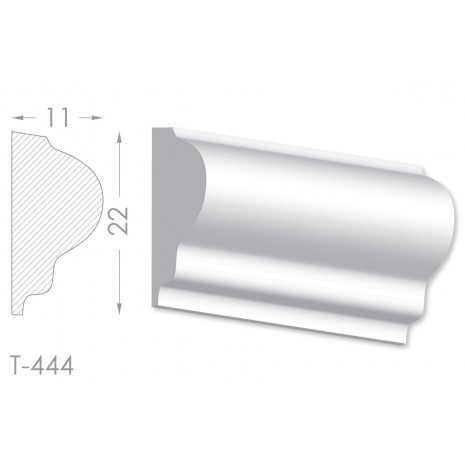 Тяга, молдинг з гіпсу т-444