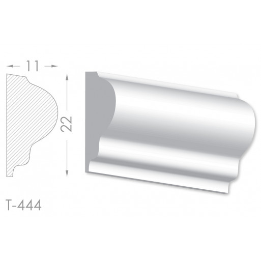 Тяга, молдинг з гіпсу т-444