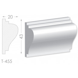 Тяга, молдинг з гіпсу т-455