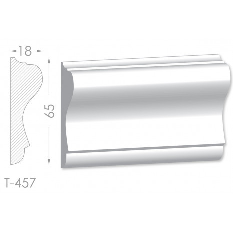 Тяга, молдинг з гіпсу т-457