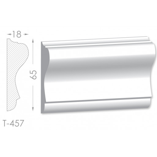 Тяга, молдинг з гіпсу т-457
