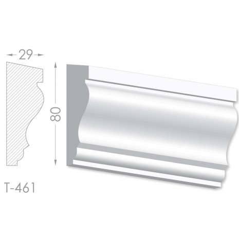 Тяга, молдинг з гіпсу т-461