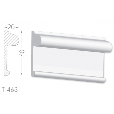 Тяга, молдинг з гіпсу т-463