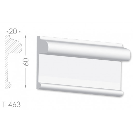 Тяга, молдинг з гіпсу т-463