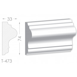 Тяга, молдинг з гіпсу т-473