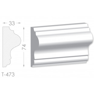 Тяга, молдинг з гіпсу т-473