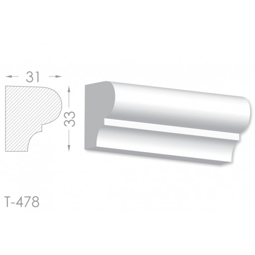 Тяга, молдинг из гипса т-478