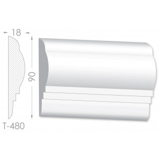 Тяга, молдинг з гіпсу т-480
