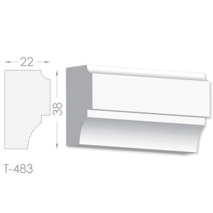 Тяга, молдинг из гипса т-483
