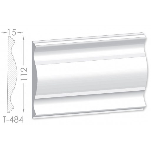 Тяга, молдинг з гіпсу т-484