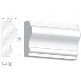 Тяга, молдинг з гіпсу т-488