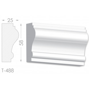 Тяга, молдинг з гіпсу т-488