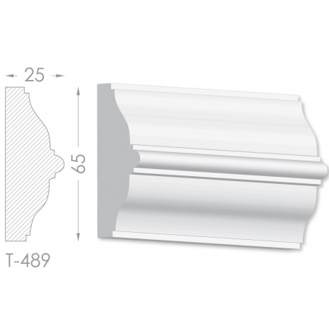 Тяга, молдинг з гіпсу т-489