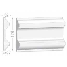 Тяга, молдинг з гіпсу т-497