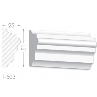 Тяга, молдинг з гіпсу т-503