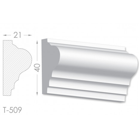 Тяга, молдинг з гіпсу т-509