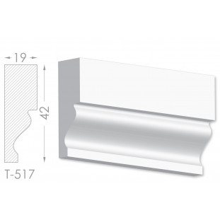 Тяга, молдинг з гіпсу т-517