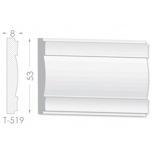 Тяга, молдинг з гіпсу т-519