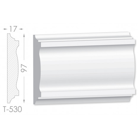 Тяга, молдинг з гіпсу т-530