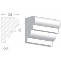 Тяга, молдинг з гіпсу т-531