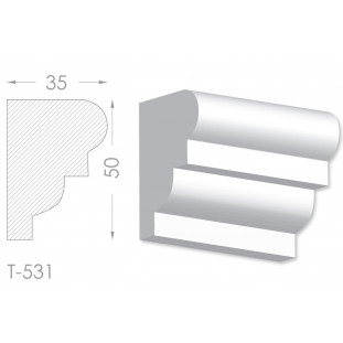 Тяга, молдинг з гіпсу т-531