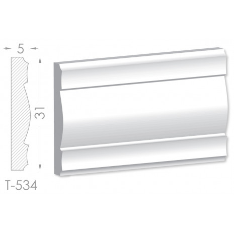 Тяга, молдинг з гіпсу т-534