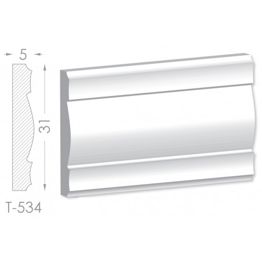 Тяга, молдинг з гіпсу т-534