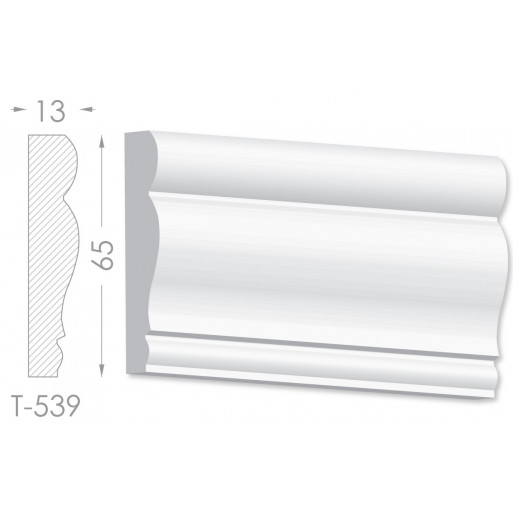 Тяга, молдинг з гіпсу т-539