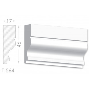 Тяга, молдинг з гіпсу т-564
