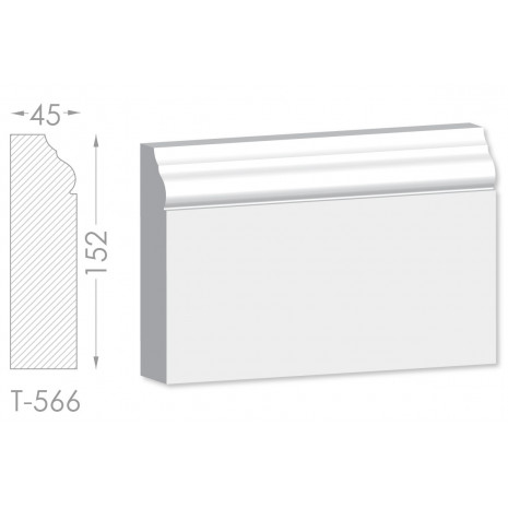 Тяга, молдинг з гіпсу т-566