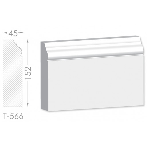 Тяга, молдинг з гіпсу т-566