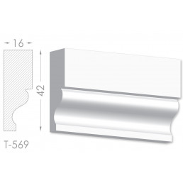 Тяга, молдинг з гіпсу т-569