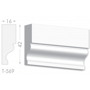 Тяга, молдинг з гіпсу т-569
