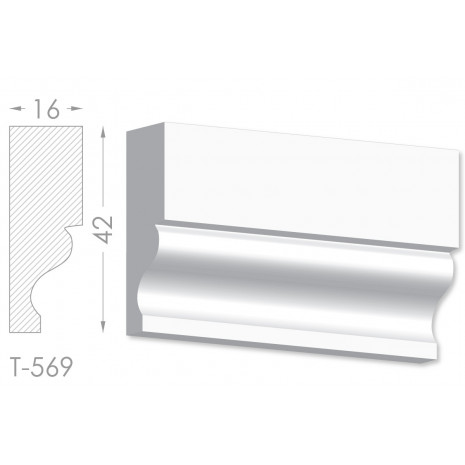 Тяга, молдинг з гіпсу т-569